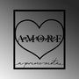 Wallity Amore Prima Vista 2 - Escultura de pared de metal negra